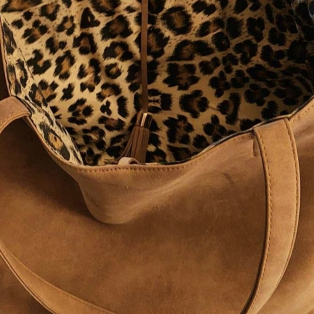 XL leopard print bag